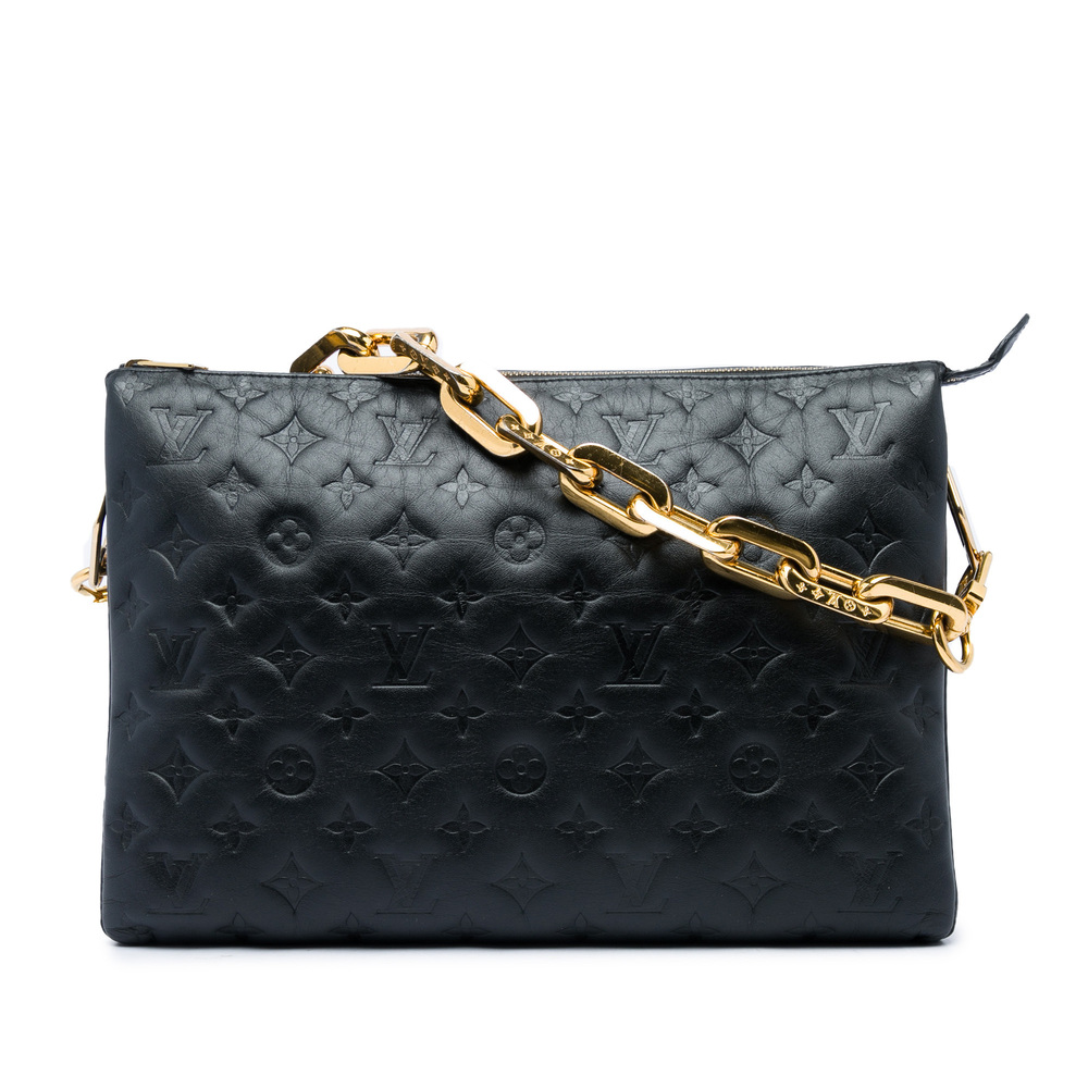 Pre-Loved Louis Vuitton Monogram Embossed Puffy Lambskin Coussin MM